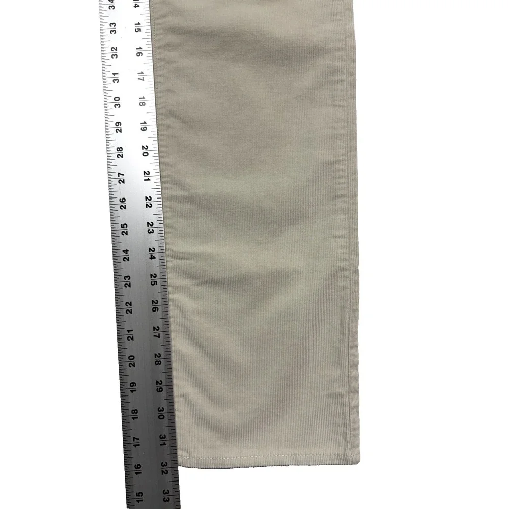 NEW J Crew 30x32 Stone Beige Corduroy‎ Pants 5 Pocket Cord Straight Flex Stretch